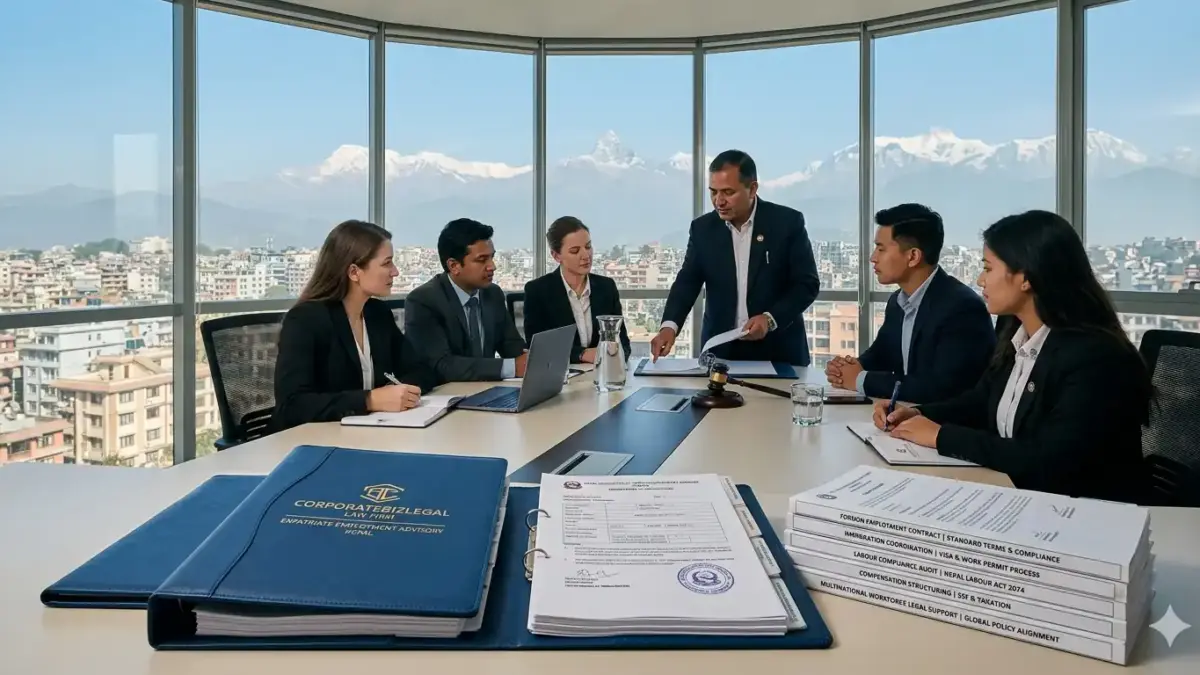 Legal advisory for expatriate employment contracts, foreign employee compliance, and international workforce documentation in Nepal.