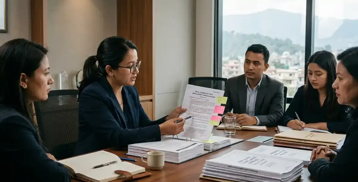 CorporateBizLegal lawyers advising businesses on Labour Act compliance, HR obligations, and employment risk management in Nepal