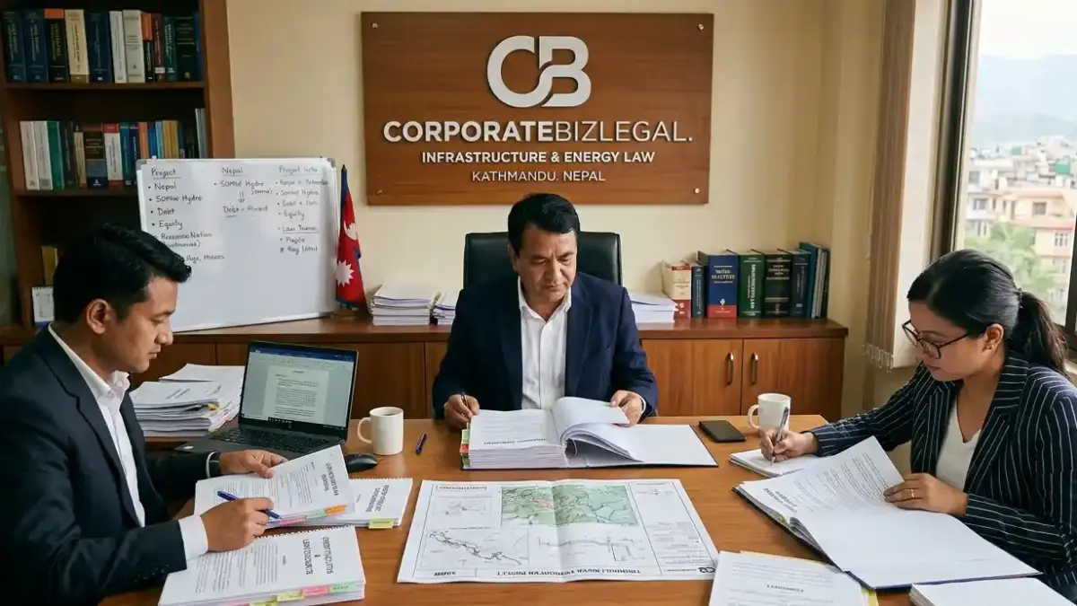 CorporateBizLegal legal team advising infrastructure projects and complex project finance transactions in Nepal